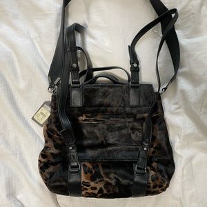 All Saints Leopard Vincent Backpack